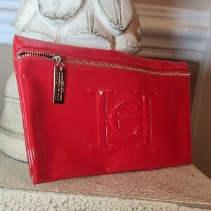 Carolina Herrera Red Patent Cosmetic Bag